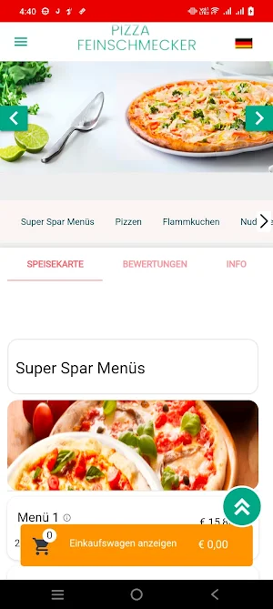 Pizza Feinschmecker Appenweier Screenshot 1