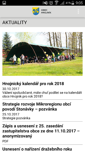 Obec Hnojník Screenshot 2