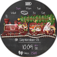 BFF42- Train & Merry Christmas