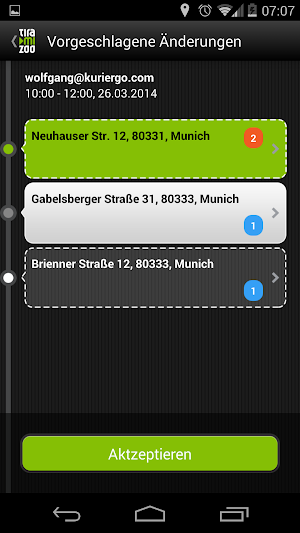 tiramizoo Kurier Screenshot 2
