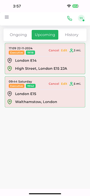 UKCB Passenger App Screenshot 3