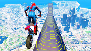 Superhero Bike Race Games Screenshot 0