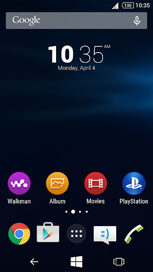 Dark Blue W10 for XPERIA Theme Screenshot 0
