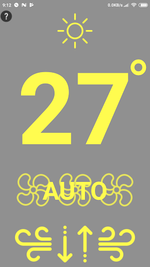 Remote 4 TOSOT AC No-Buttons NO-Settings.SWIPE/TAP Screenshot 1