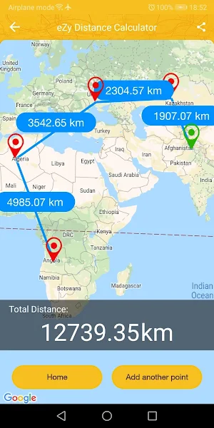 eZy Distance Calculator-Measure GPS points & area Screenshot 3