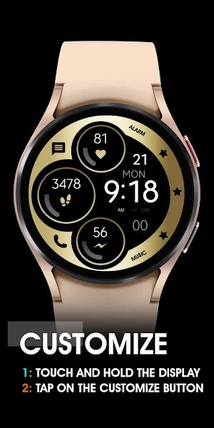 Digital Bronze Watch Face Screenshot 2