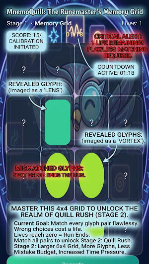 MnemoQuill: Elite Memory Grid. Screenshot 1