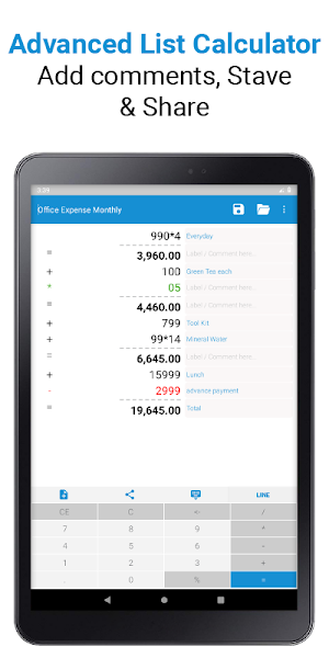 Adding Machine -  Smart Tape Calculator Screenshot 3