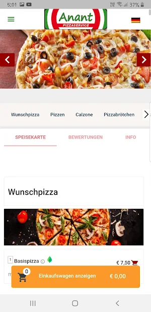 Anant Pizzaservice Bonn Screenshot 3
