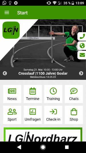 LG Nordharz Leichtathletik Screenshot 2