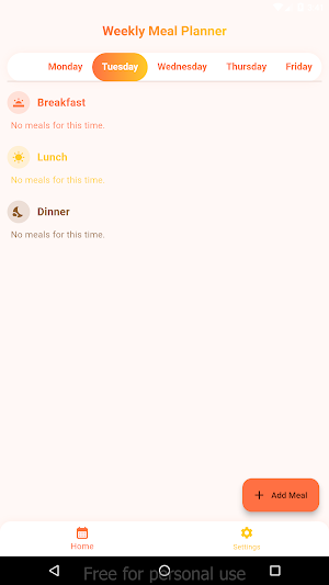 Weekly Meal Planner screenshot 4