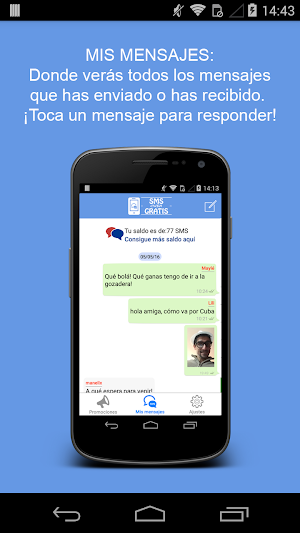 SMS gratis desde Cuba Screenshot 2