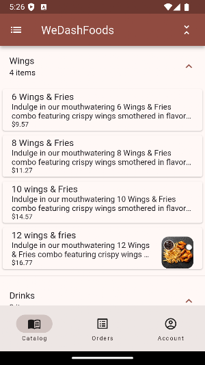 WeDashFoods Screenshot 0