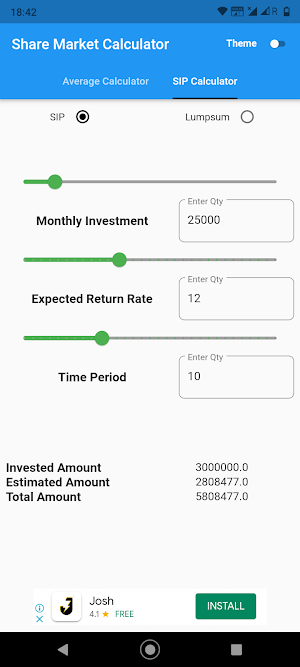 Share Market - SIP & Average Calculators Screenshot 3