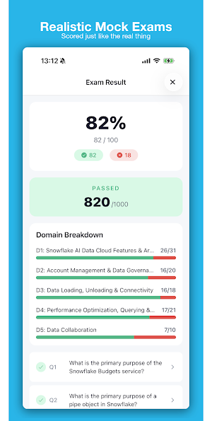 CertiQ - SnowPro Core Prep Screenshot 2