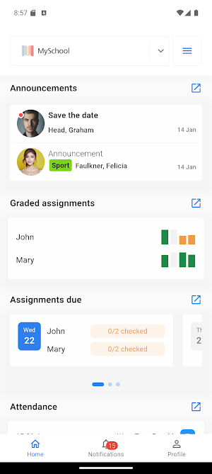 MySchool Parent & Student App Screenshot 0