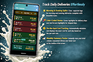 Milk Monthly Expense Calendar Screenshot 3