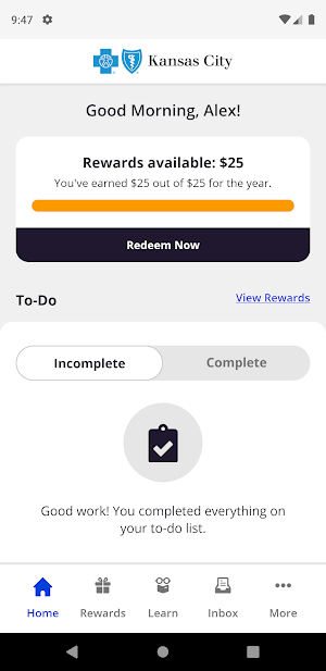 Blue KC ACA Rewards Screenshot 0