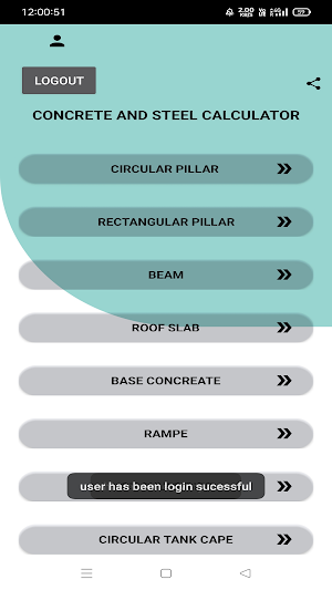CIVIL CONCRETE CALCULATOR. Screenshot 3
