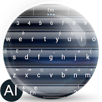 AI Keyboard Theme Glass Blue