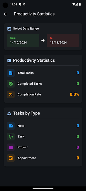 GTD Manager Screenshot 1