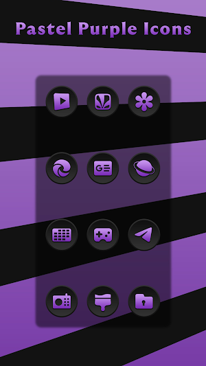 Pastel Purple On Gray Icons Screenshot 2