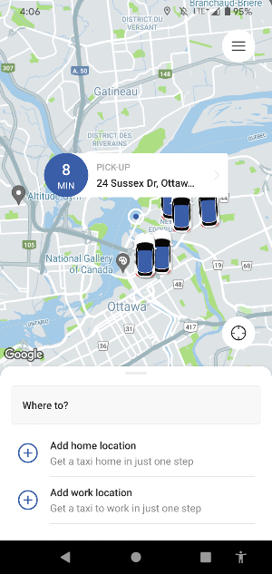 Blueline Taxi Ottawa Screenshot 1