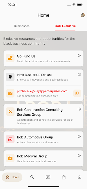 The Official BOB App Screenshot 2