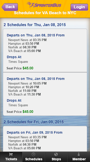 SprinterBus Screenshot 1