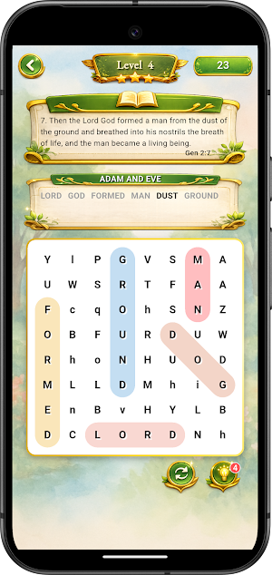 Bible Word Puzzle - Learn&Play Screenshot 1