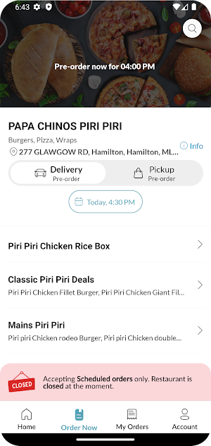 PAPA CHINOS PIRI PIRI Screenshot 1