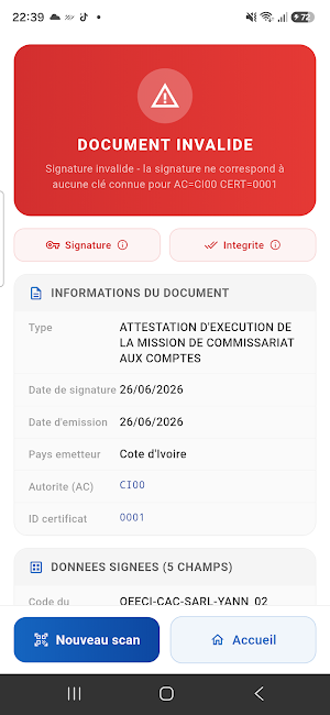 OEC-CI Authenticator Screenshot 2