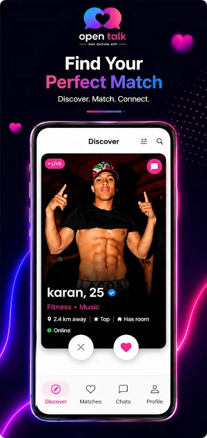 Open Talk (Gay - Dating) Screenshot 1