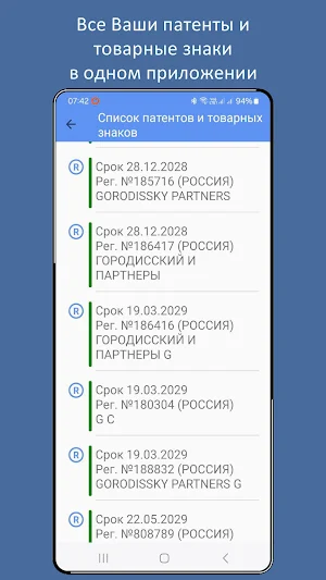 Gorodissky IP mobile Screenshot 1