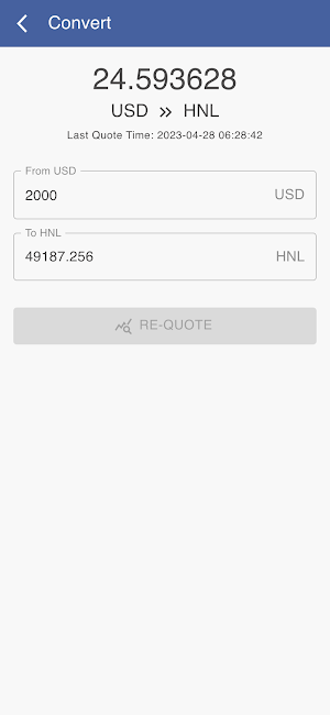 USD to HNL Screenshot 2