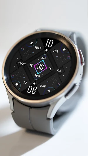 ZKin Watch Gray Diamond Shape Screenshot 2