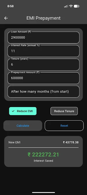 EMI & SIP Master Screenshot 2