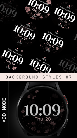 Digital Flowers watch face Screenshot 3