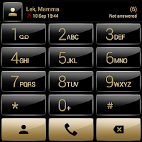 Dialer theme G Black Gold