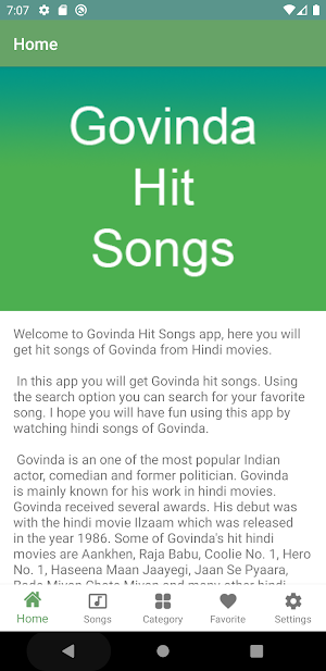 Govinda Hit Songs Screenshot 1