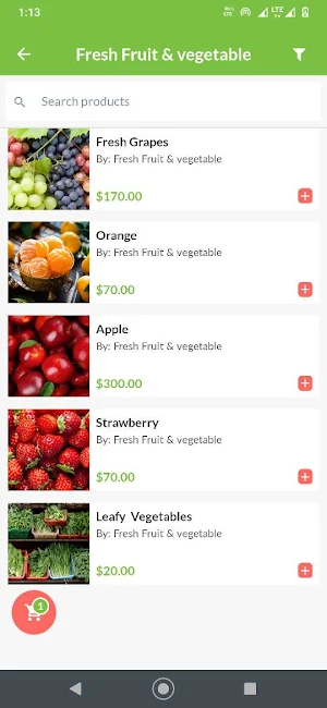 Eatance Grocery Screenshot 2