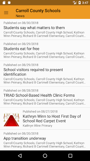 Carroll County School District Screenshot 2