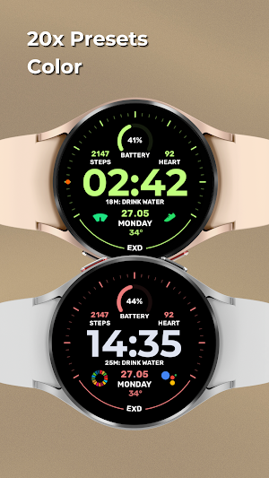 EXD047: Digital Watch Face Screenshot 2