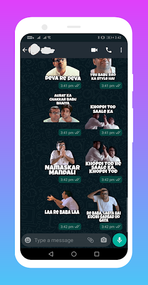 BabuRao Stickers for WhatsApp - WA Stickers Pack Screenshot 1