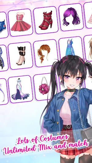 Anime Dress Up Queen Game for girls Screenshot 1