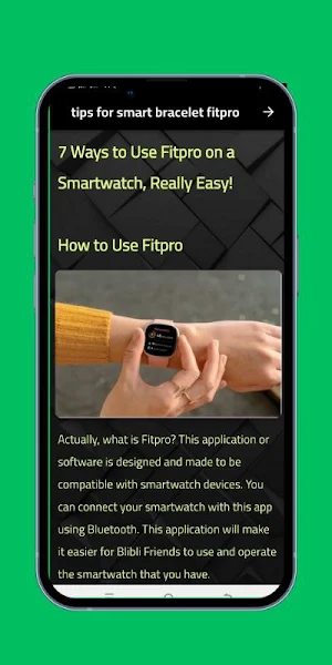 smart bracelet fitpro app hint Screenshot 0