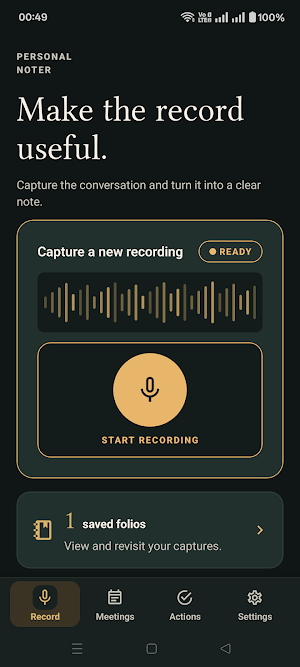 SourceNote: AI Meeting Notes Screenshot 0