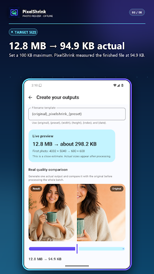 PixelShrink: Compress & Resize Screenshot 2