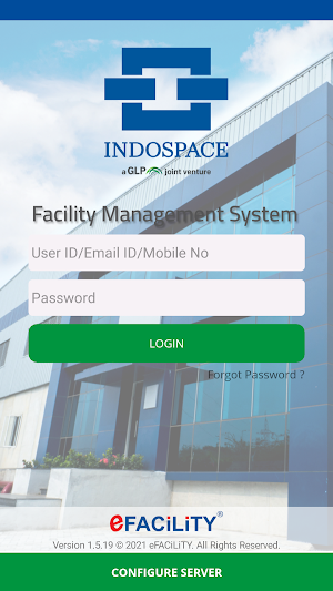 IndoSpace-eFACiLiTY® Facility Management App Screenshot 1