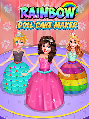 Rainbow Doll Cake Maker DIY Kitchen Screenshot 3